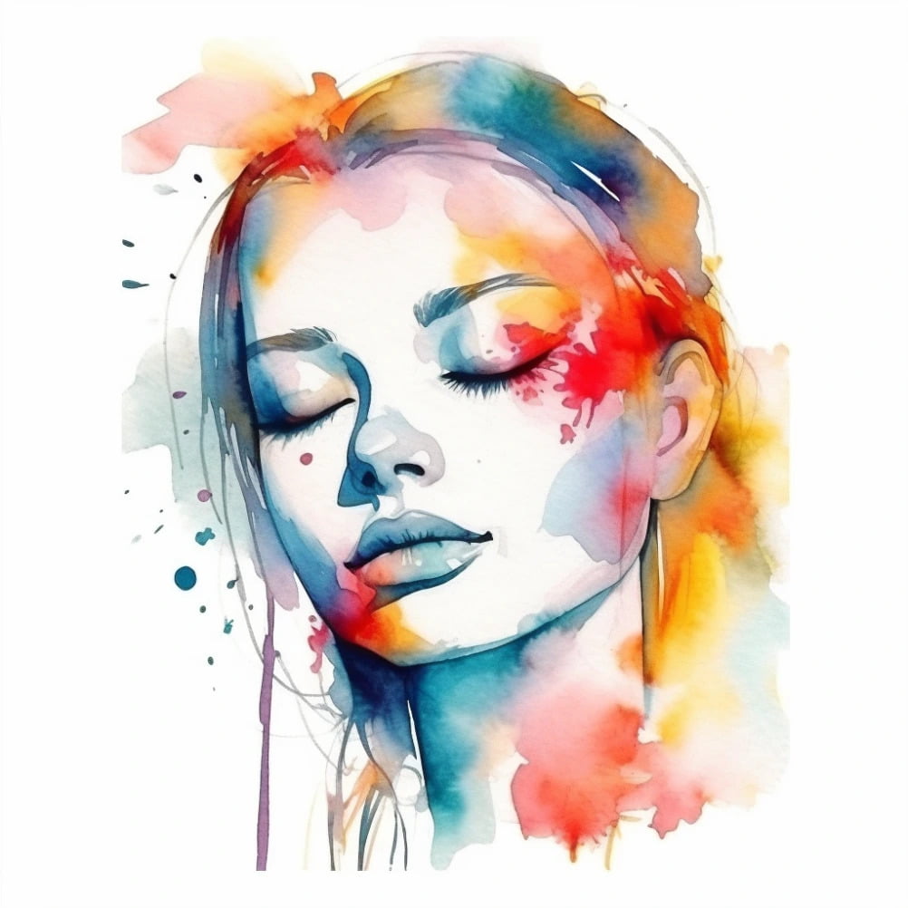 Watercolour face image